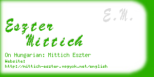 eszter mittich business card